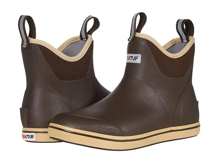 Men‘s 6 Inch Ankle Deck Boots In Chocolate/tan
