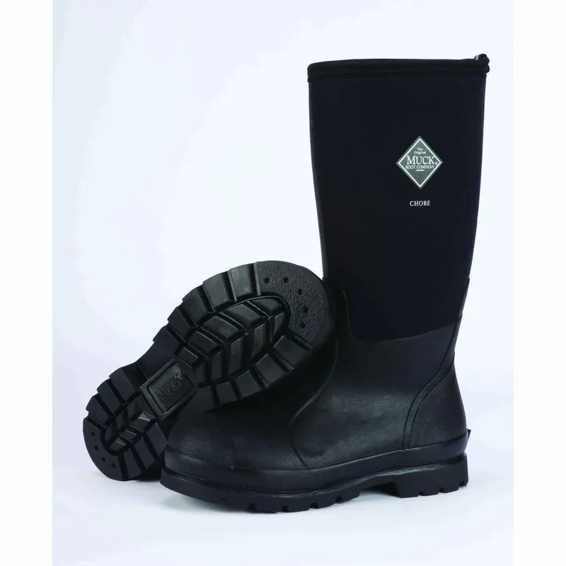 Chore High Work Boots, Black, Unisex Size 7 Men/8 Women