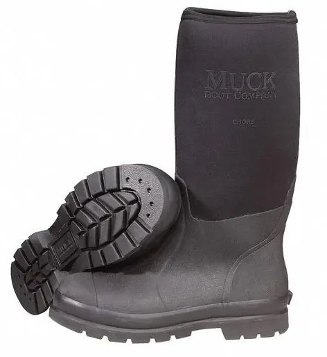 Steel Toe Chore Boots, Black, Men‘s 7