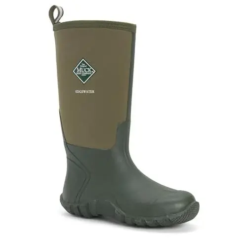 Muck Boots Edgewater Waterproof Pull‑on Hiking Boot – Tall Moss Green, Size 11