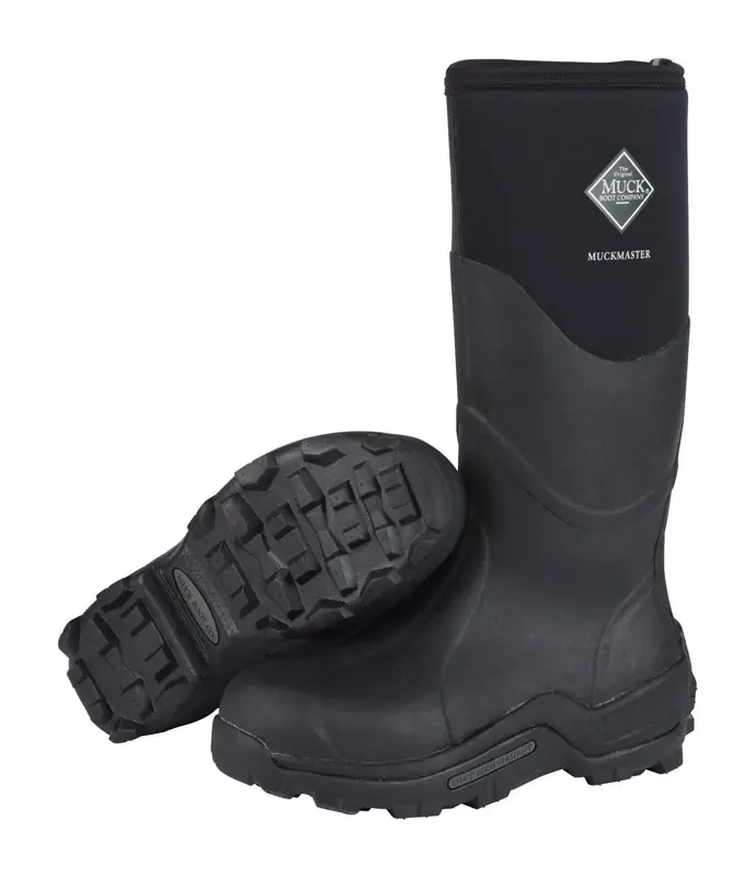 Muckmaster Boots, Waterproof Neoprene, Black, 16 In., Men‘s 8