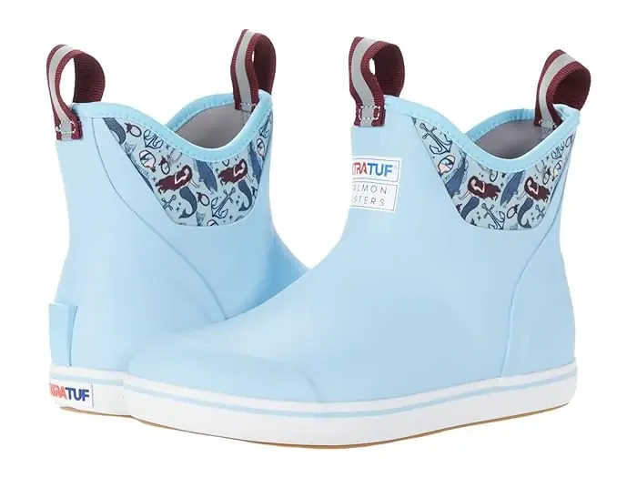 Salmon Sisters Blue Mermaid Life Ankle Deck Boot For Women - Light Blue