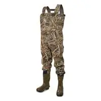 Men‘s Frogg Toggs Amphib 3.5mm Neoprene Bootfoot Chest Waders, Size 13, Realtree Max-7