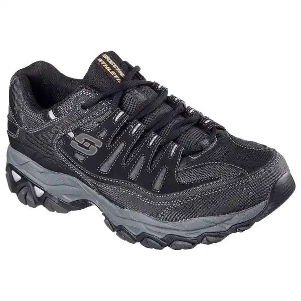 Skechers Men‘s Afterburn M-fit Casual Athletic Shoes, Size 10 Wide, Black