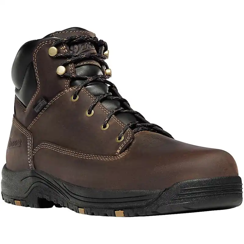 Men‘s Caliper 6 Inch Waterproof Work Boots - Size 9 - Brown