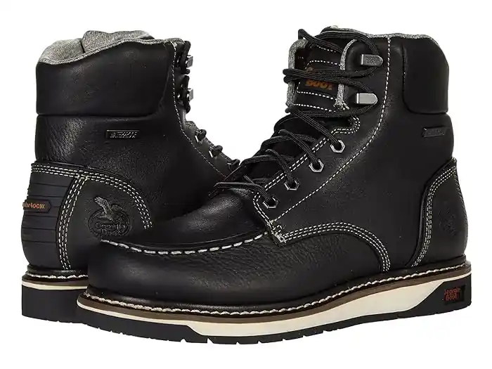 Amp Lt Wedge Waterproof Moc-toe Work Boot, Black, Size 11 Medium
