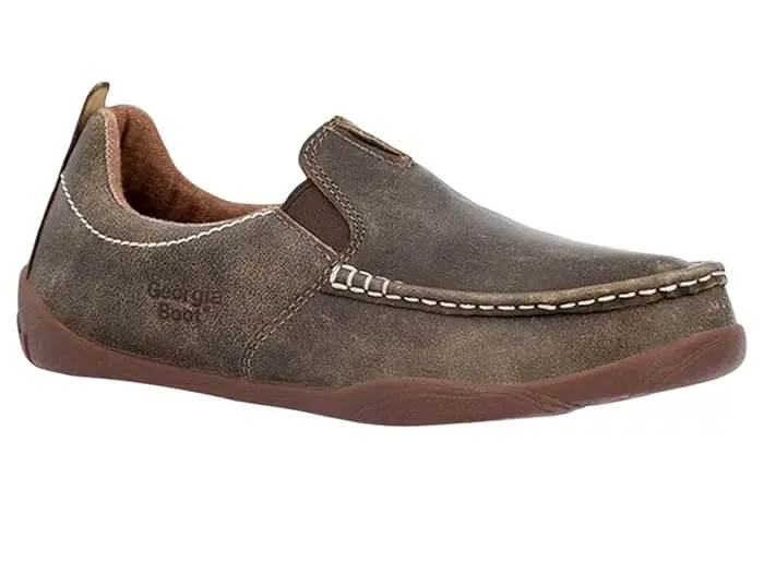 Cedar Falls Moc-toe Slip On Shoe, Brown, Size 9 Medium