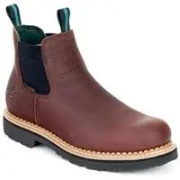 Men‘s Georgia Giant High Romeo Waterproof Work Boots, Size 9 Wide, Brown