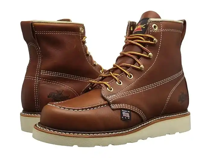 Thorogood American Heritage Men‘s 6" Moc Toe Work Boots, Size 9 W 2e, Brown