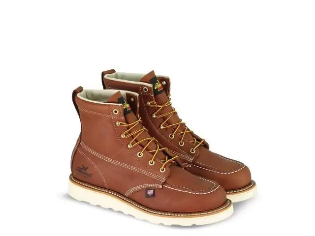 Thorogood American Heritage Men‘s 6" Moc Toe Work Boots, Size 10 D, Tobacco