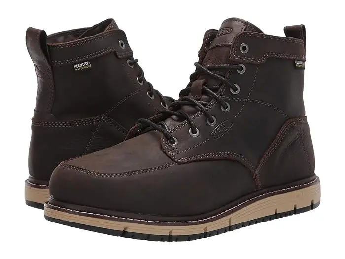 Men‘s Keen Utility San Jose 6" Waterproof Boot - Cascade Brown/black Leather - Aluminum Toe - 8 2e