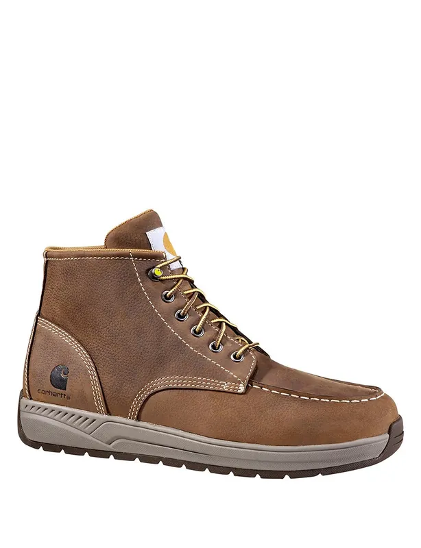 Men‘s 11.5m Brown Leather Lightweight Wedge Soft Toe 4 In. Casual Work Boot