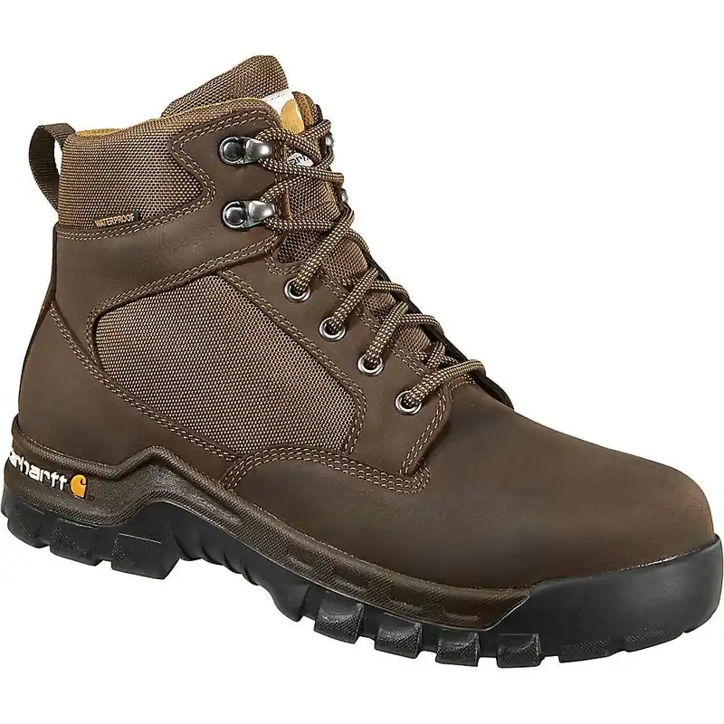 Men‘s Rugged Flex 6 Inch Waterproof Work Boot Soft Toe 10 Wide Chocolate Brown Oil Tanned