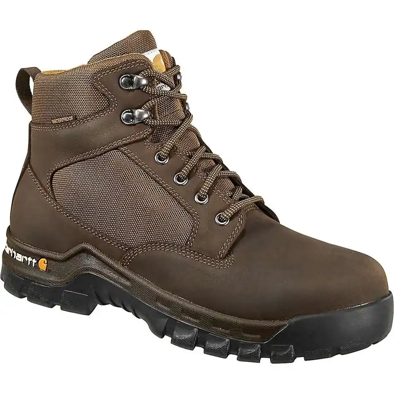 Carhartt Men‘s Rugged Flex 6 Inch Waterproof Steel Toe Work Boot - Size 10 Medium - Chocolate Brown Oil Tanned