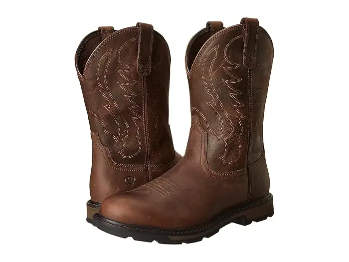 Men‘s Groundbreaker Pull-on Work Boots, Brown, Model 10014238, Size 13 M Us
