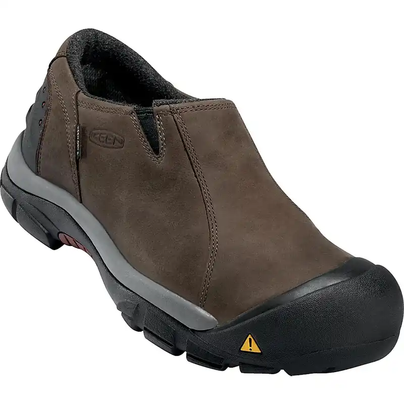 Men‘s Brixen Low Waterproof Insulated Slip-on Shoe - Size 10 - Slate Black/madder Brown