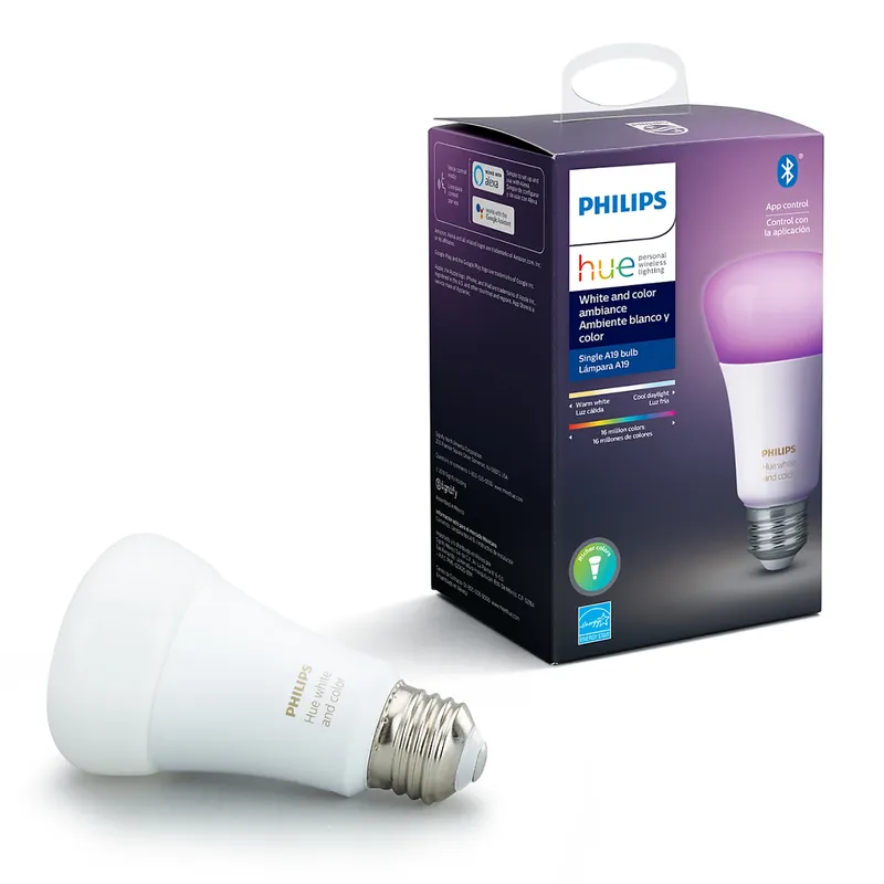Hue A19 E26 (medium) Smart-enabled Led Bulb Color Changing 60 Watt Equivalence 1 Pk