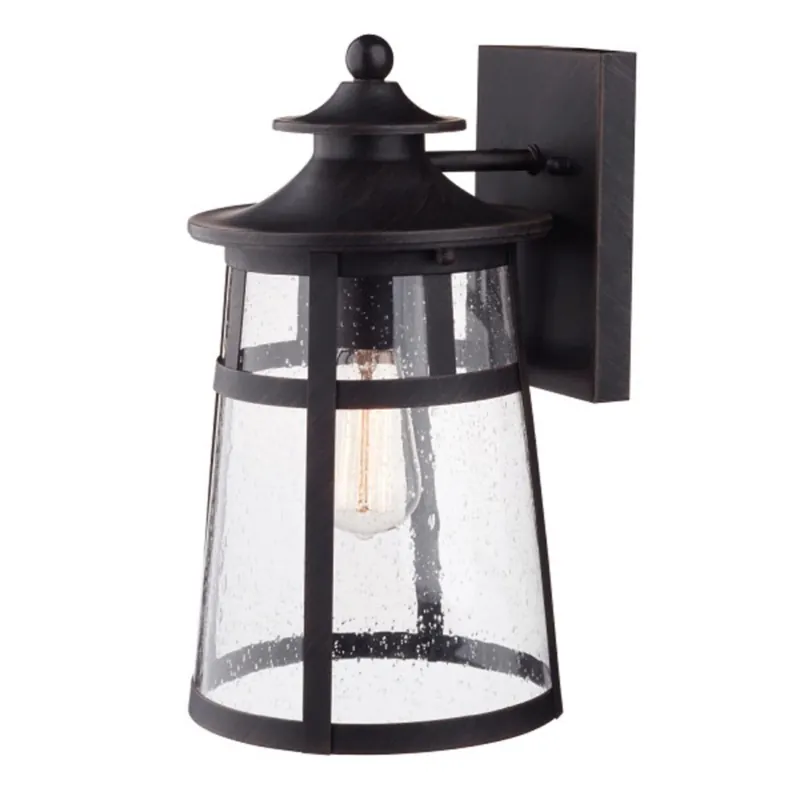 Vintage 1-light Natural Bronze Ezekiel Wall Sconce - Indoor/outdoor