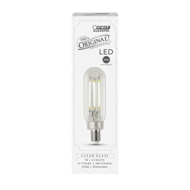 T8 E12 (candelabra) Led Bulb Soft White 40 Watt Equivalence 1 Pk