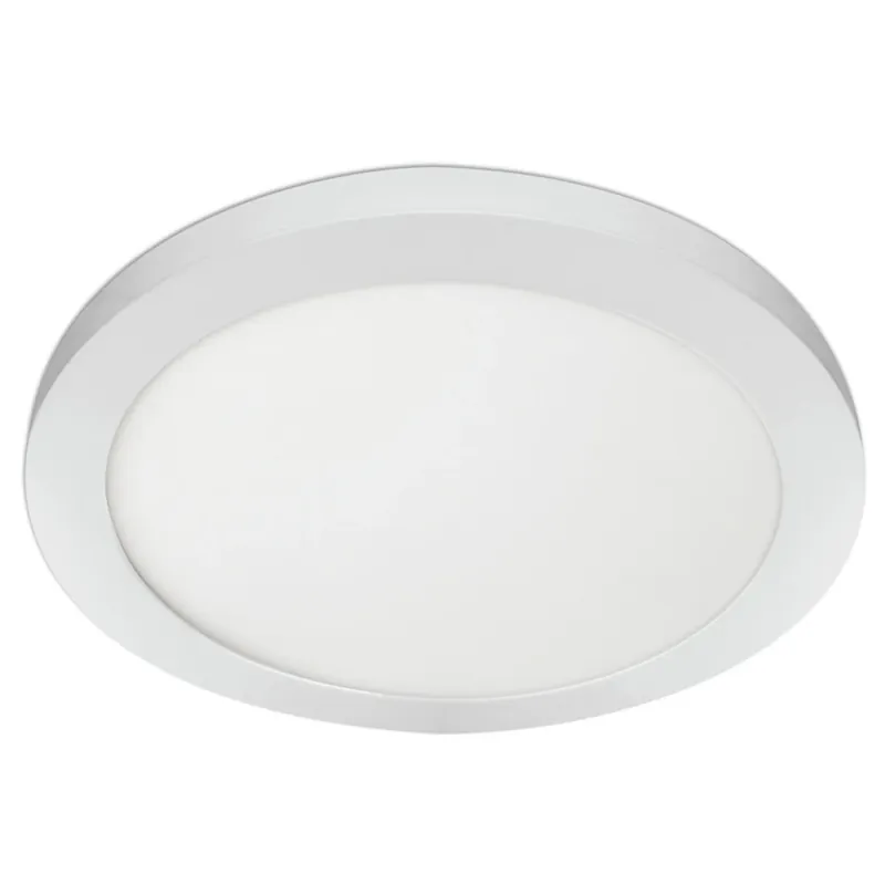 Led Edge-lit Flat Panel Recessed Ceiling Light Kit, Flush Mount, White, Dimmable 1650 Lumens, 22.5 Watt, 15 In. Round