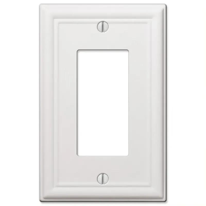 Chelsea White 1 Gang Stamped Steel Decorator Wall Plate 1 Pk