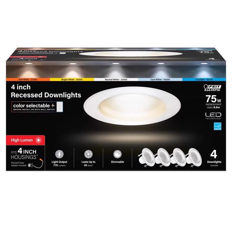 Enhance White 5 In. W Aluminum Led Dimmable Recessed Downlight 8.6 W