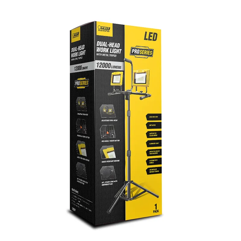 Pro Series 12000 Lumen Led Corded Tripod Work Light
