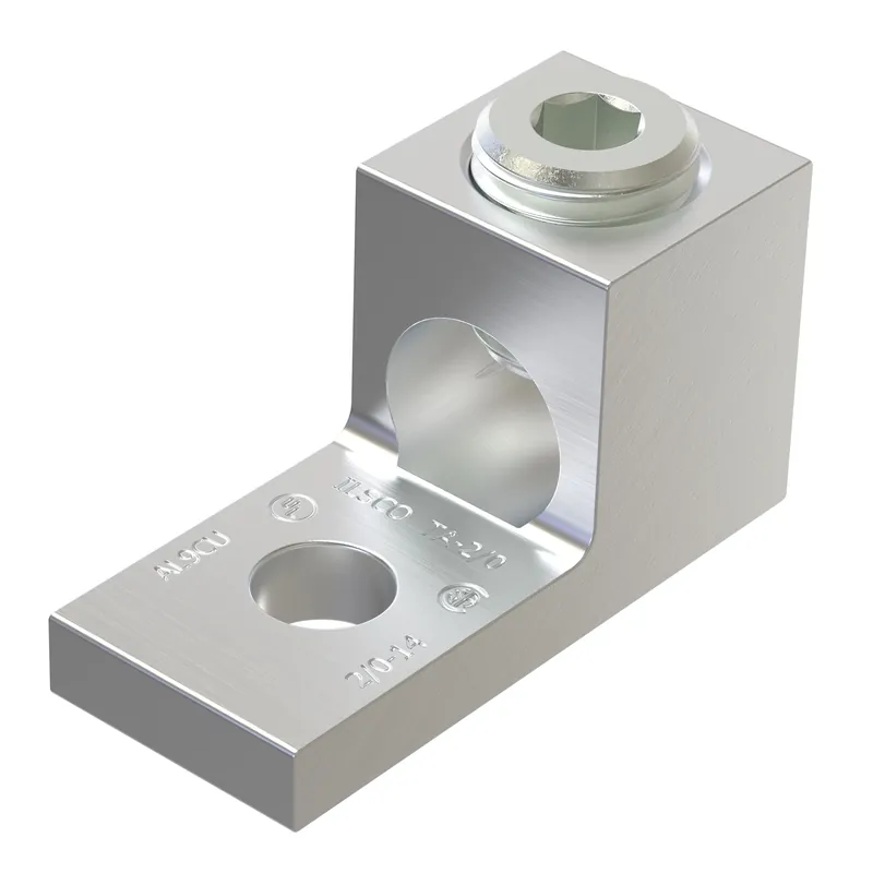 14-2/0 Awg Electrical Lug Silver 2 Pk