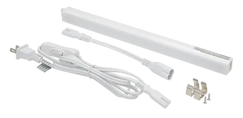 12 In. L White Plug-in Led Under Cabinet Light Strip 300 Lumens