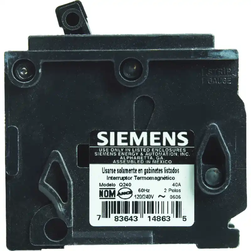 Circuit Breaker, Double Pole, 240-volt, 40a
