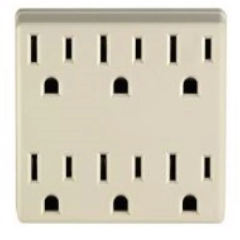 Polarized 6 Outlets Outlet Adapter 1 Pk