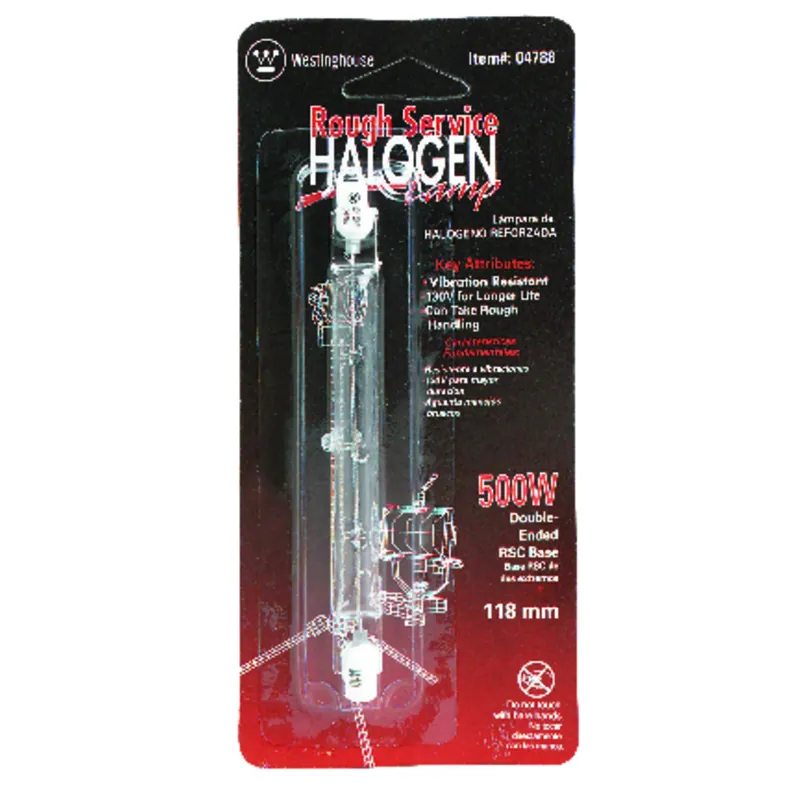Rough Service 500 W T3 Utility Halogen Bulb 9,500 Lm White 1 Pk