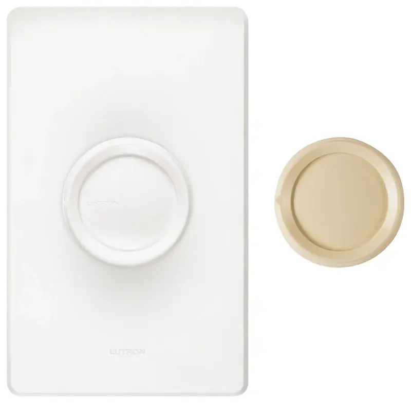 1.5 Amps Single Pole Rotary Fan Control Ivory, White 1 Pk