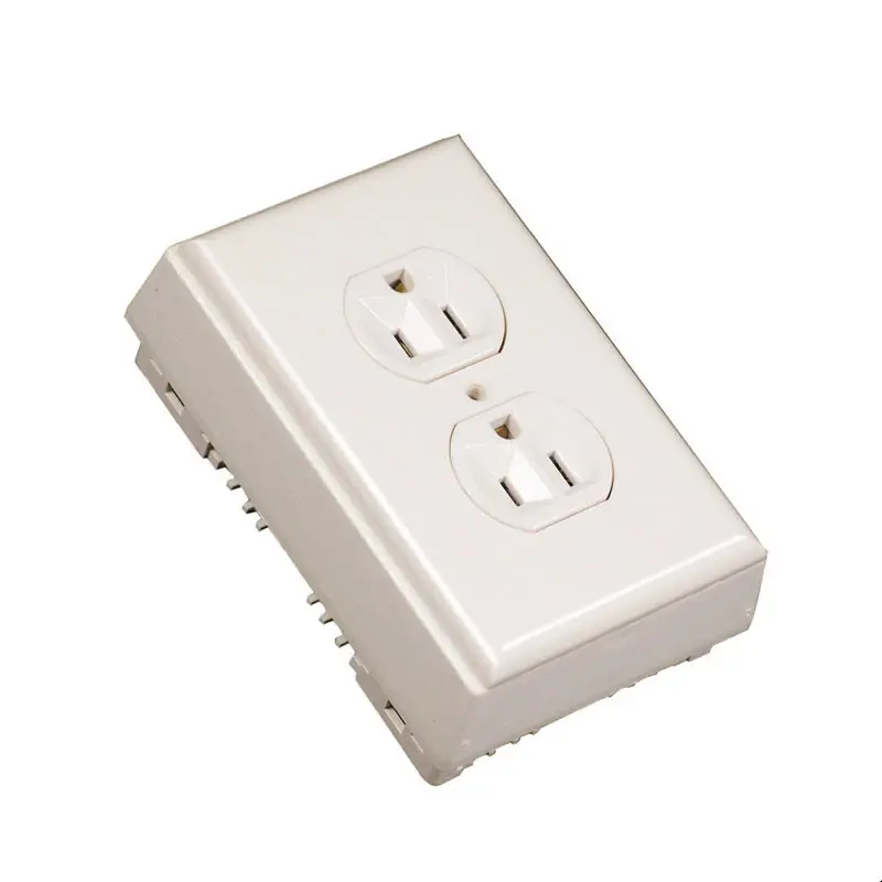 Rectangle Plastic 1 Gang Outlet Kit Ivory - Nm2d Model