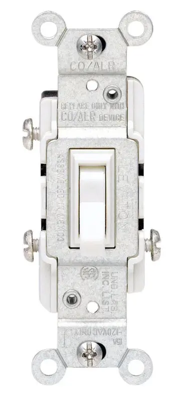 Co/alr 15 Amps Toggle Switch White 1 Pk
