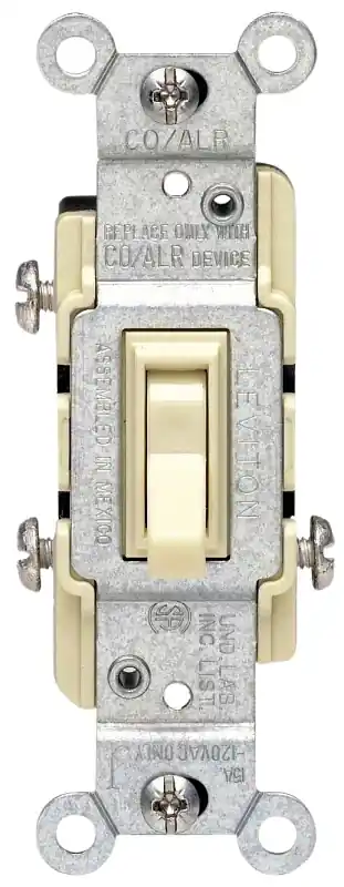 Co/alr 15 Amps Toggle Switch Ivory 1 Pk