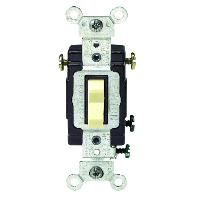 Commercial Illuminated 15 Amps 3-way Toggle Switch Ivory 1 Pk