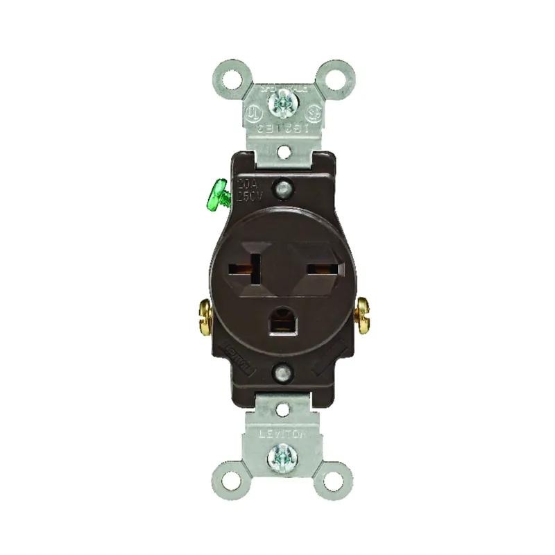 20 Amps 250 V Single Brown Outlet 6-20r 1 Pk