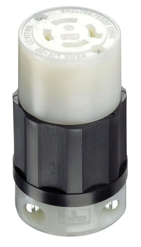 L14-20r Industrial Nylon Grounding Locking Connector – 14‑10 Awg, 3‑pole 4‑wire, 125/250v