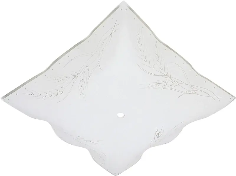 Square White Glass Fan/fixture Shade 1 Pk