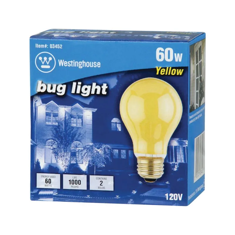 60 W A19 A-line Incandescent Bulb E26 (medium) Yellow 2 Pk