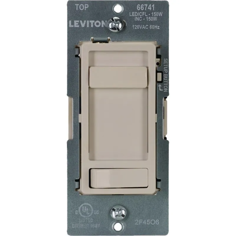 Sureslide Almond Led/cfl Slide Dimmer – Smooth Brightness Control