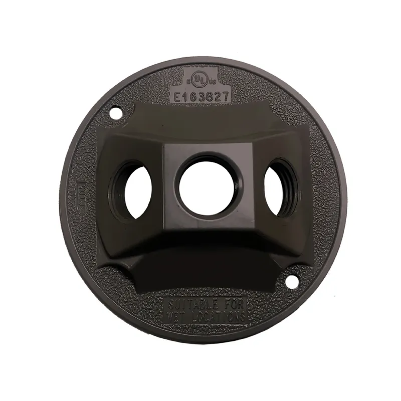 Round Metal Lampholder Cover For Wet Locations - Model 14383br