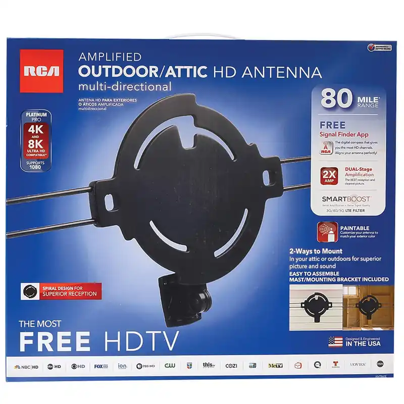 Outdoor Hdtv Rooftop/attic Antenna 1 Pk