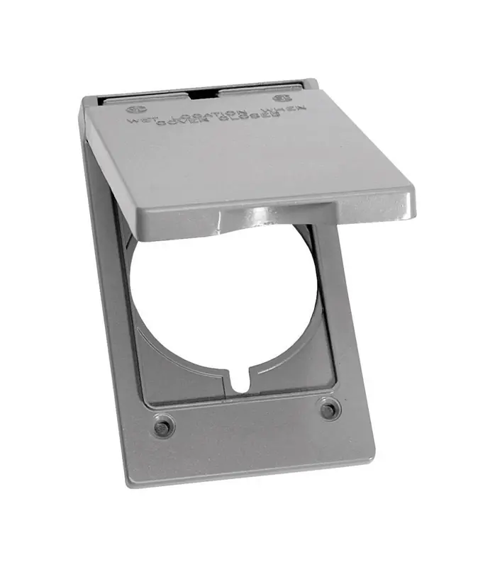 Rectangle Metal 1 Gang 30/50 Amp Receptacle Cover For Wet Locations