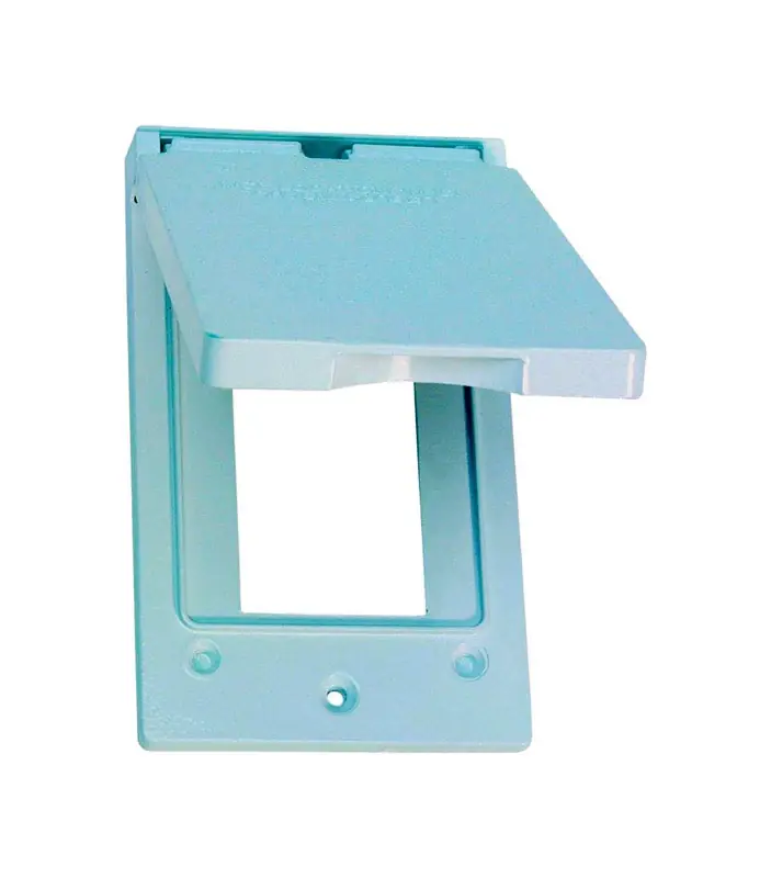 Rectangle Metal 1 Gang Vertical Gfci Cover For Wet Locations