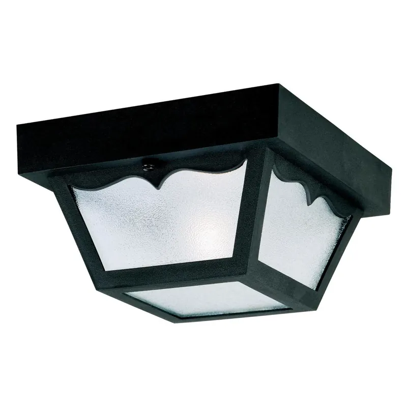60-watt Single-bulb Black Porch Light