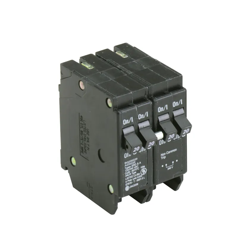 Circuit Breaker, Quadplex, Double Pole, 2-20a