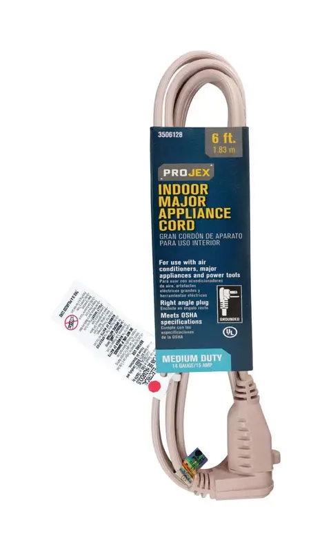 14/3 Spt-3 125 Volt 6 Ft. Indoor Appliance Cord - Beige