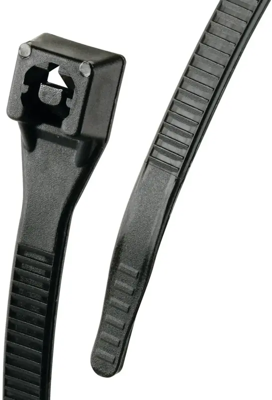 11 In. L Black Cable Tie 100 Pk